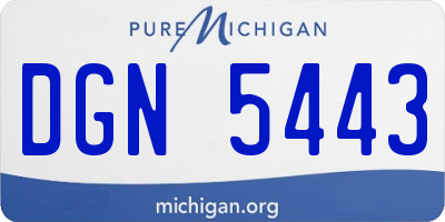 MI license plate DGN5443