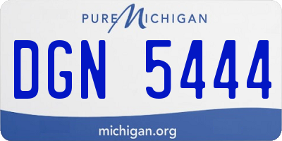 MI license plate DGN5444
