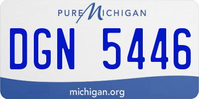 MI license plate DGN5446