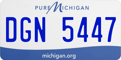 MI license plate DGN5447