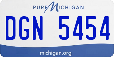 MI license plate DGN5454