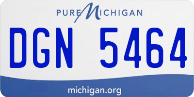 MI license plate DGN5464