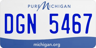 MI license plate DGN5467