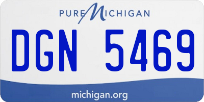 MI license plate DGN5469