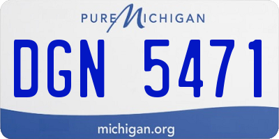 MI license plate DGN5471