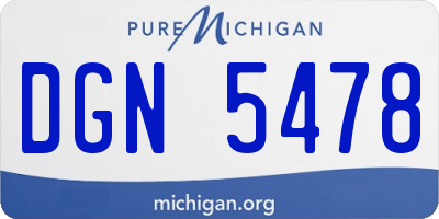 MI license plate DGN5478
