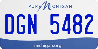 MI license plate DGN5482