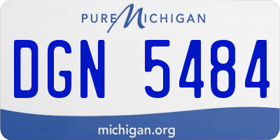MI license plate DGN5484