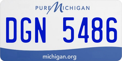 MI license plate DGN5486