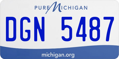 MI license plate DGN5487