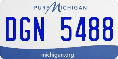MI license plate DGN5488