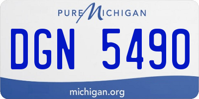 MI license plate DGN5490