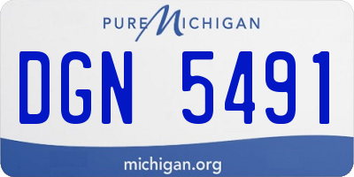 MI license plate DGN5491