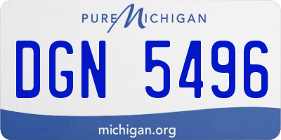 MI license plate DGN5496