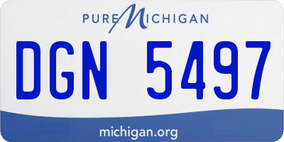 MI license plate DGN5497