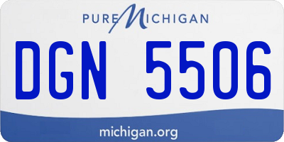 MI license plate DGN5506