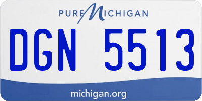 MI license plate DGN5513