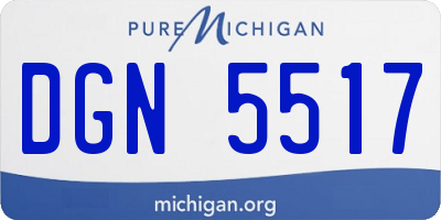 MI license plate DGN5517