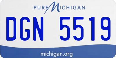 MI license plate DGN5519