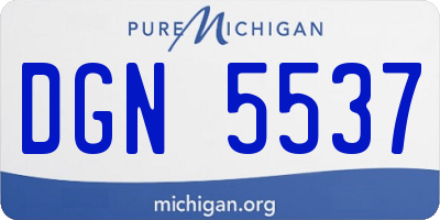MI license plate DGN5537