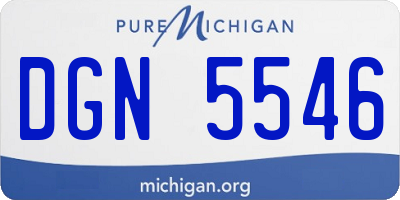 MI license plate DGN5546