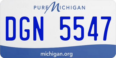 MI license plate DGN5547