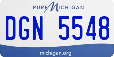 MI license plate DGN5548