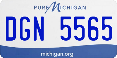 MI license plate DGN5565