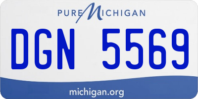 MI license plate DGN5569