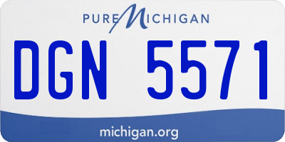 MI license plate DGN5571