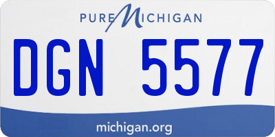 MI license plate DGN5577