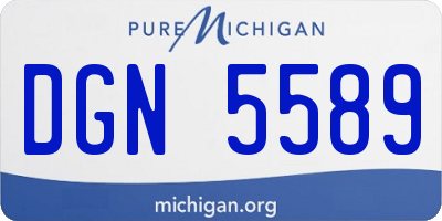 MI license plate DGN5589