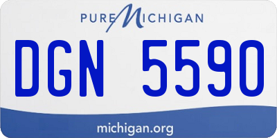MI license plate DGN5590