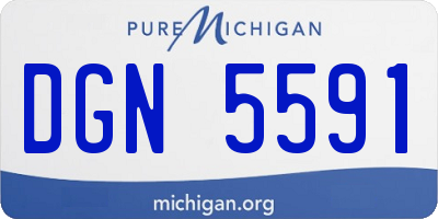 MI license plate DGN5591