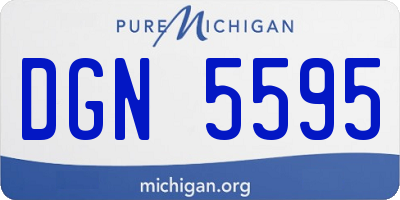MI license plate DGN5595