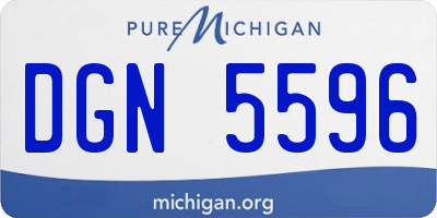 MI license plate DGN5596