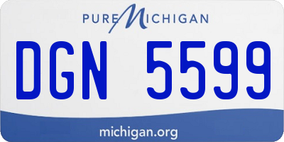 MI license plate DGN5599