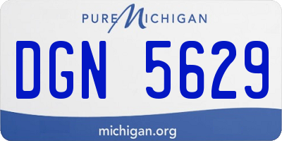 MI license plate DGN5629