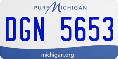 MI license plate DGN5653
