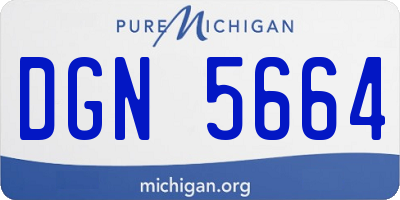 MI license plate DGN5664