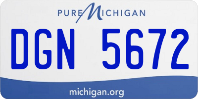 MI license plate DGN5672