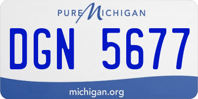MI license plate DGN5677