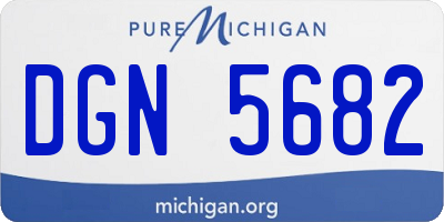 MI license plate DGN5682