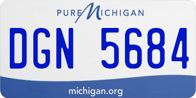 MI license plate DGN5684
