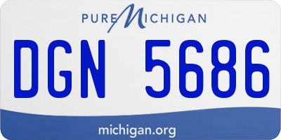 MI license plate DGN5686