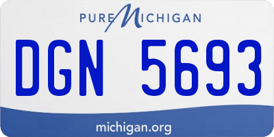 MI license plate DGN5693