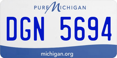 MI license plate DGN5694