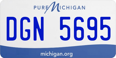 MI license plate DGN5695