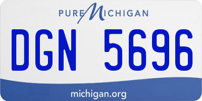 MI license plate DGN5696