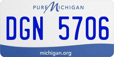 MI license plate DGN5706